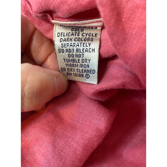 Burma Bibas Short Sleeve Button Up Shirt Men's Large 100% Linen - Picture 6 of 16